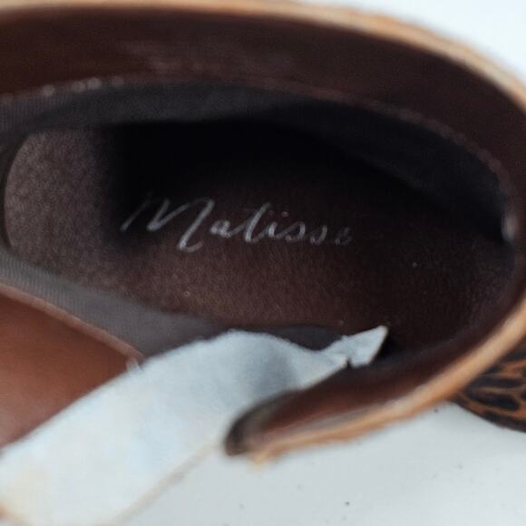 Matisse Eclair Leopard Cowhair Booties Women's 7.5 M - Picture 7 of 15